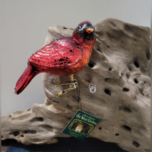 Old World Christmas Resting Cardinal Ornament - Picture 4 of 6